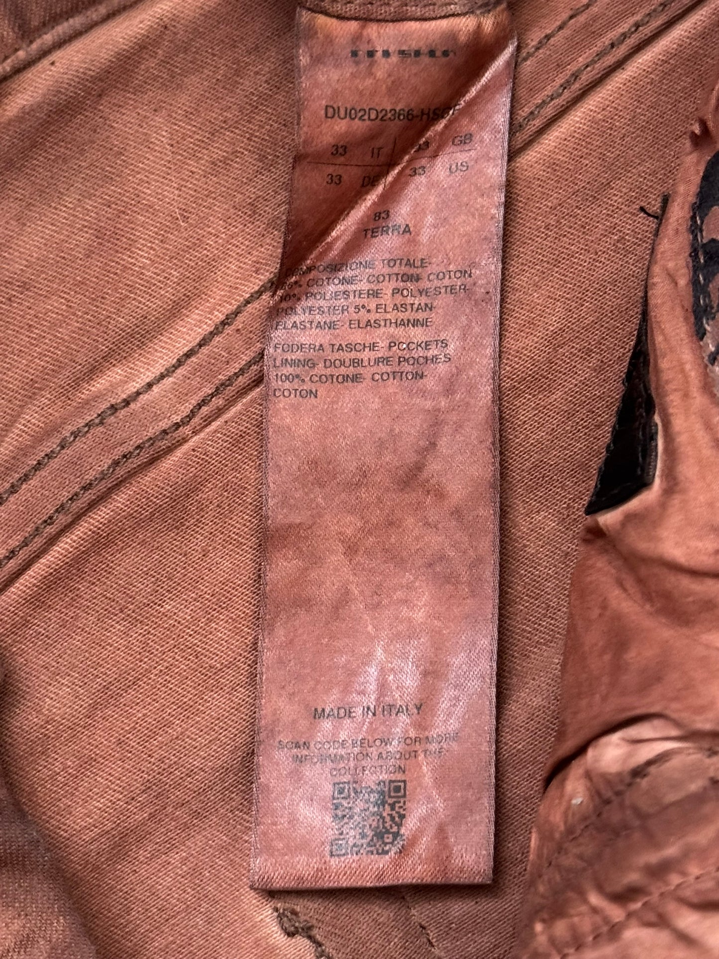 FW24 Rick Owens DRKSHDW Terracotta Waxed Detroit Denim Jeans