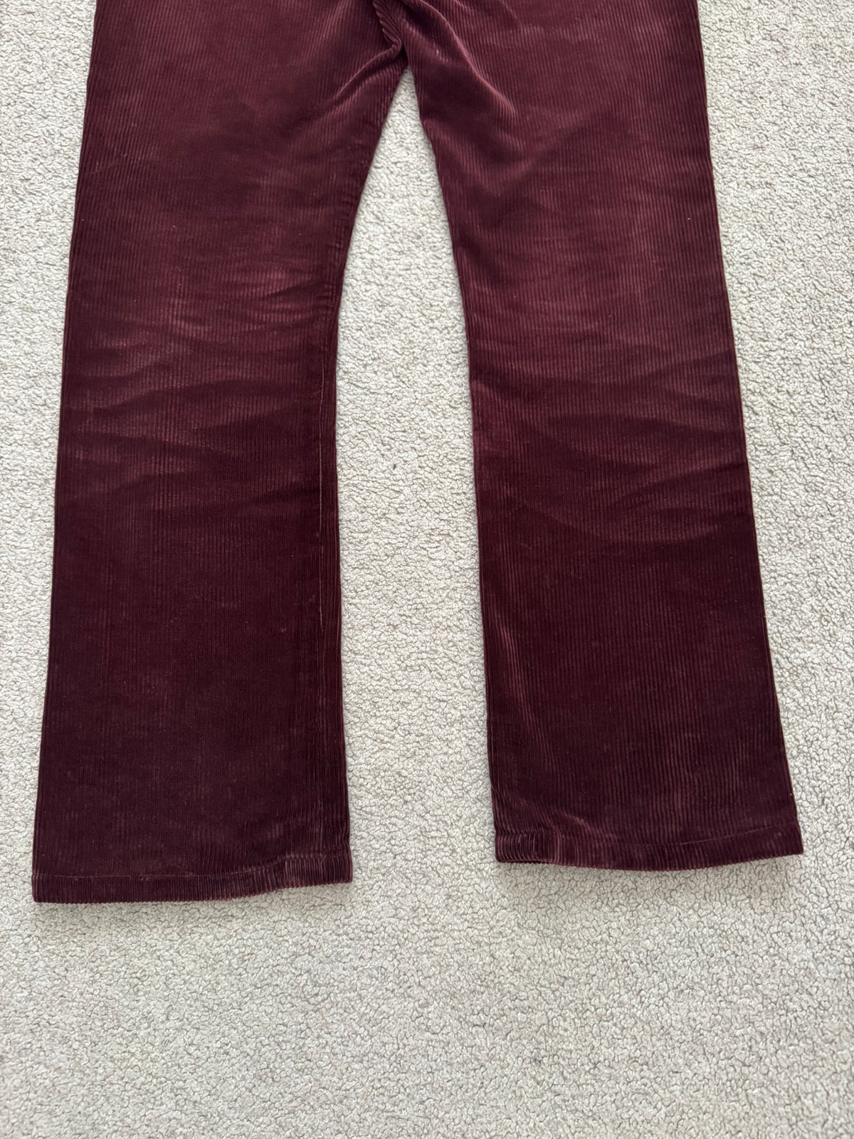 FW18 Saint Laurent Paris Red D17 Bootcut Corduroy Jeans