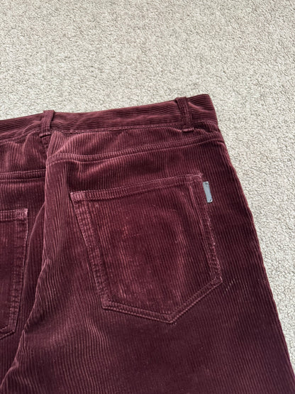 FW18 Saint Laurent Paris Red D17 Bootcut Corduroy Jeans