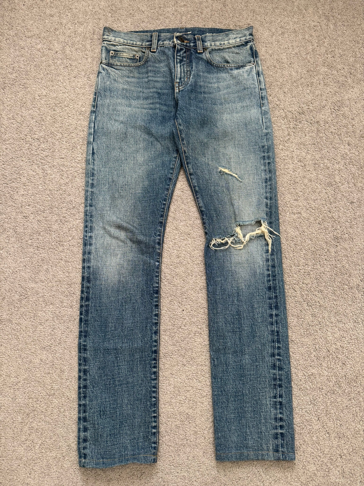 SS16 Saint Laurent by Hedi Slimane Washed Selvedge D10 Denim Jeans