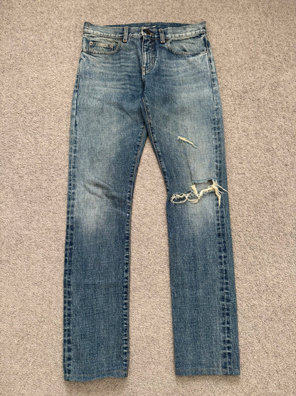 SS16 Saint Laurent by Hedi Slimane Washed Selvedge D10 Denim Jeans