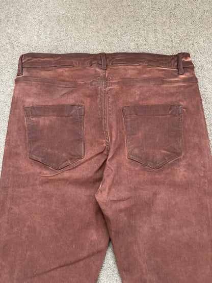 FW24 Rick Owens DRKSHDW Terracotta Waxed Detroit Denim Jeans