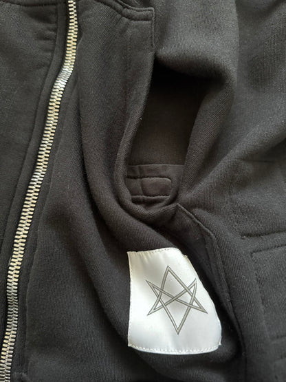 SS18 Rick Owens DRKSHDW Patched Jason Zip Up Hoodie