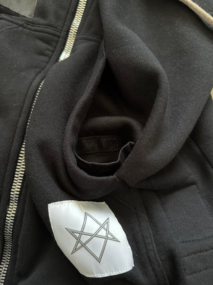 SS18 Rick Owens DRKSHDW Patched Jason Zip Up Hoodie