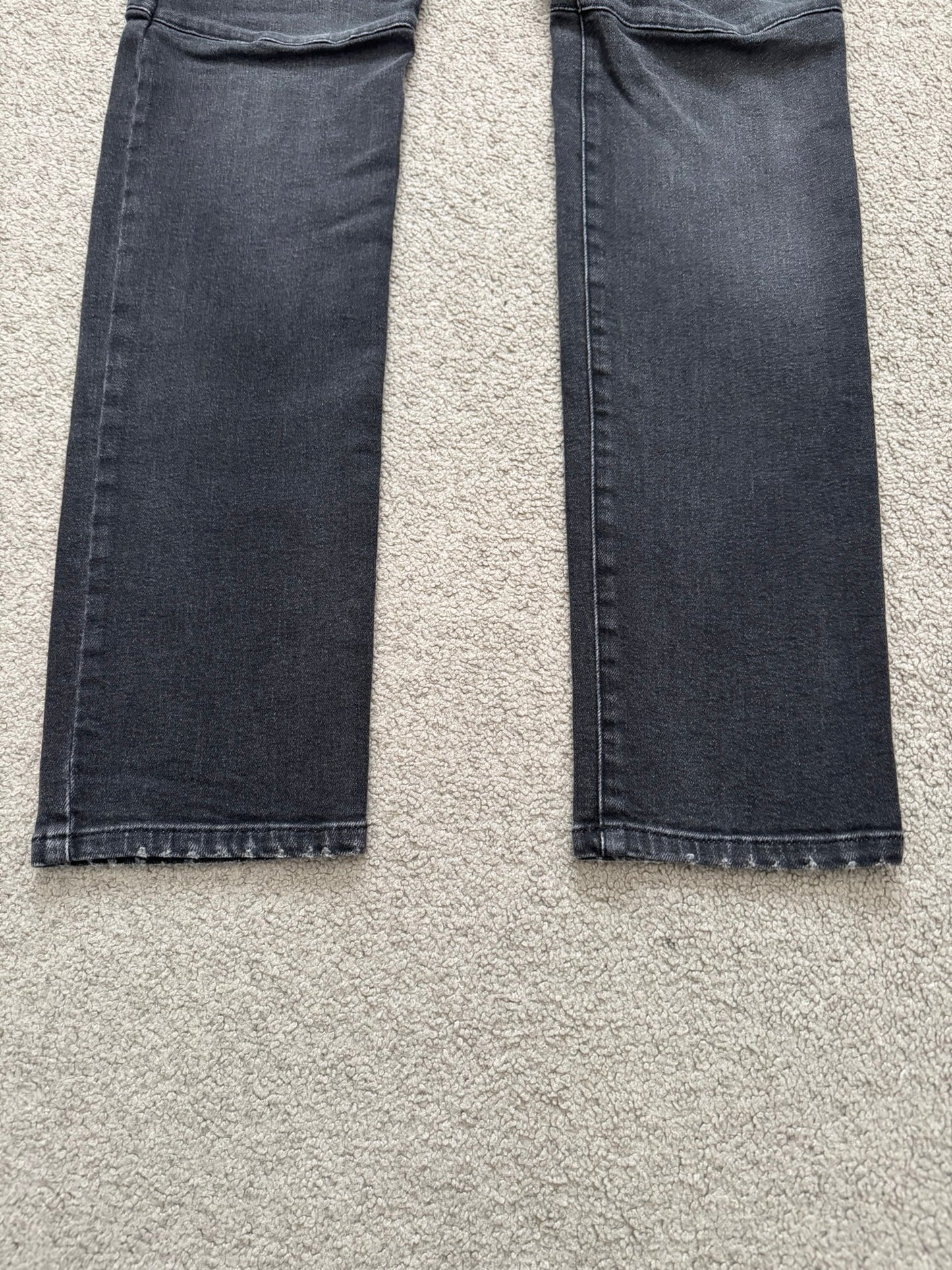Balmain by Olivier Rousteing Distressed Zip Biker Denim Jeans