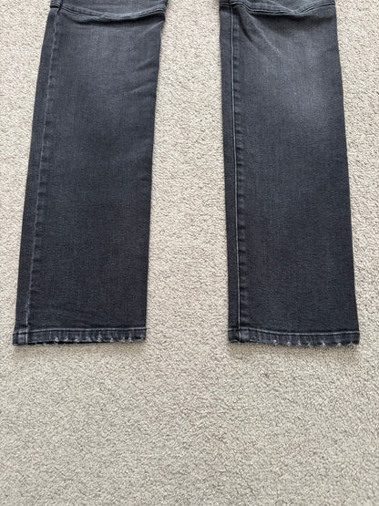 Balmain by Olivier Rousteing Distressed Zip Biker Denim Jeans