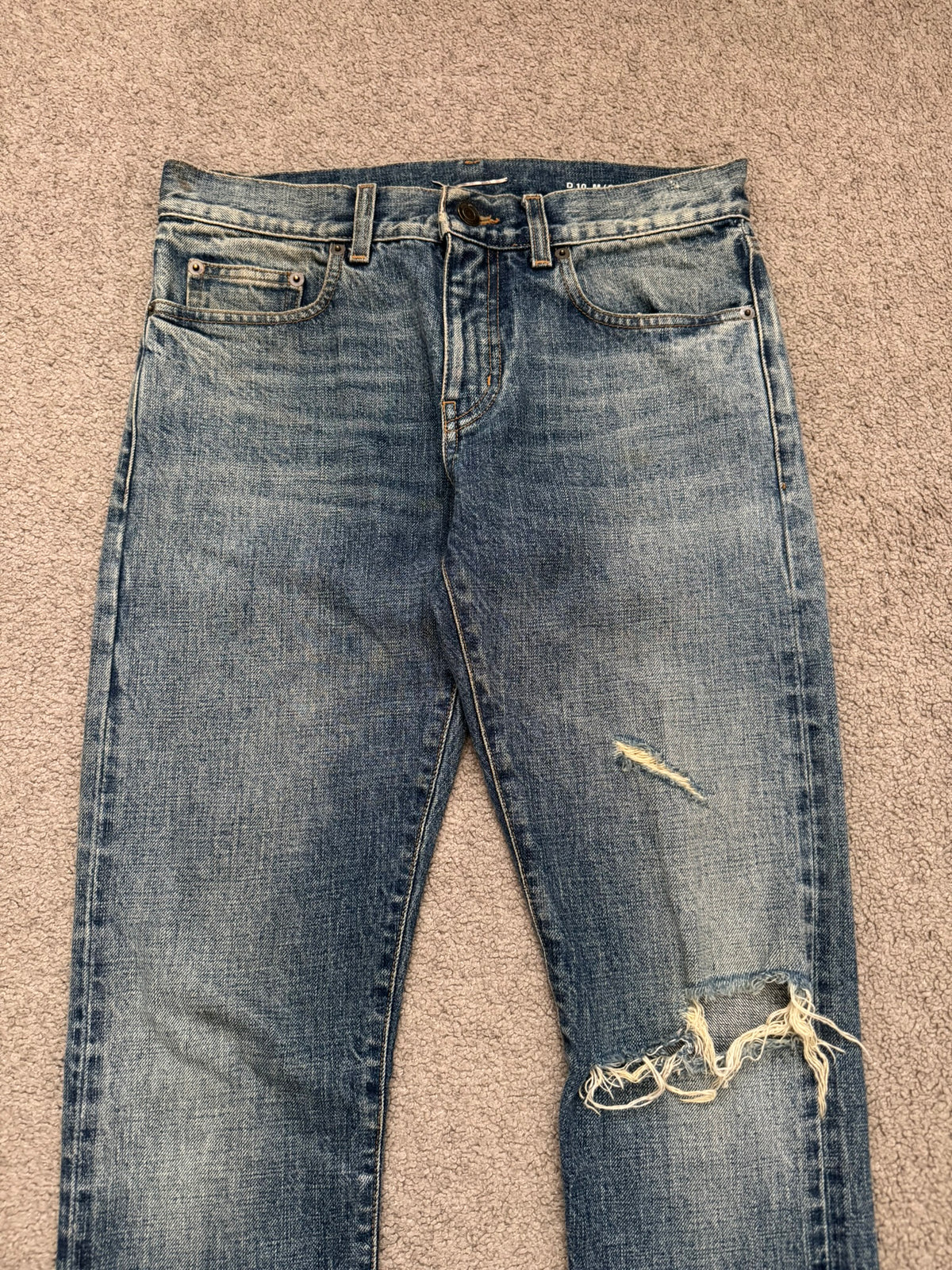 SS16 Saint Laurent by Hedi Slimane Washed Selvedge D10 Denim Jeans