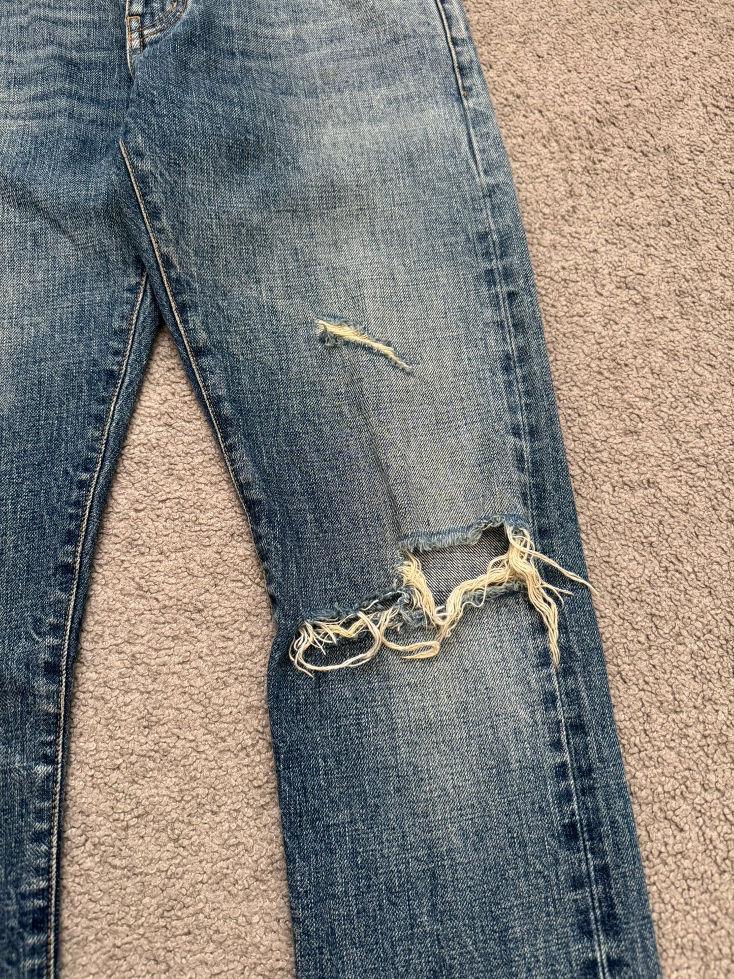 SS16 Saint Laurent by Hedi Slimane Washed Selvedge D10 Denim Jeans