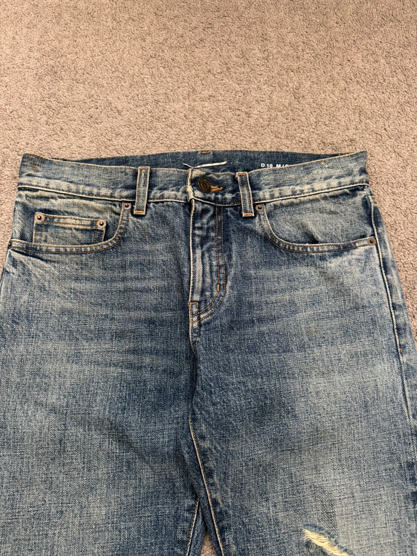 SS16 Saint Laurent by Hedi Slimane Washed Selvedge D10 Denim Jeans
