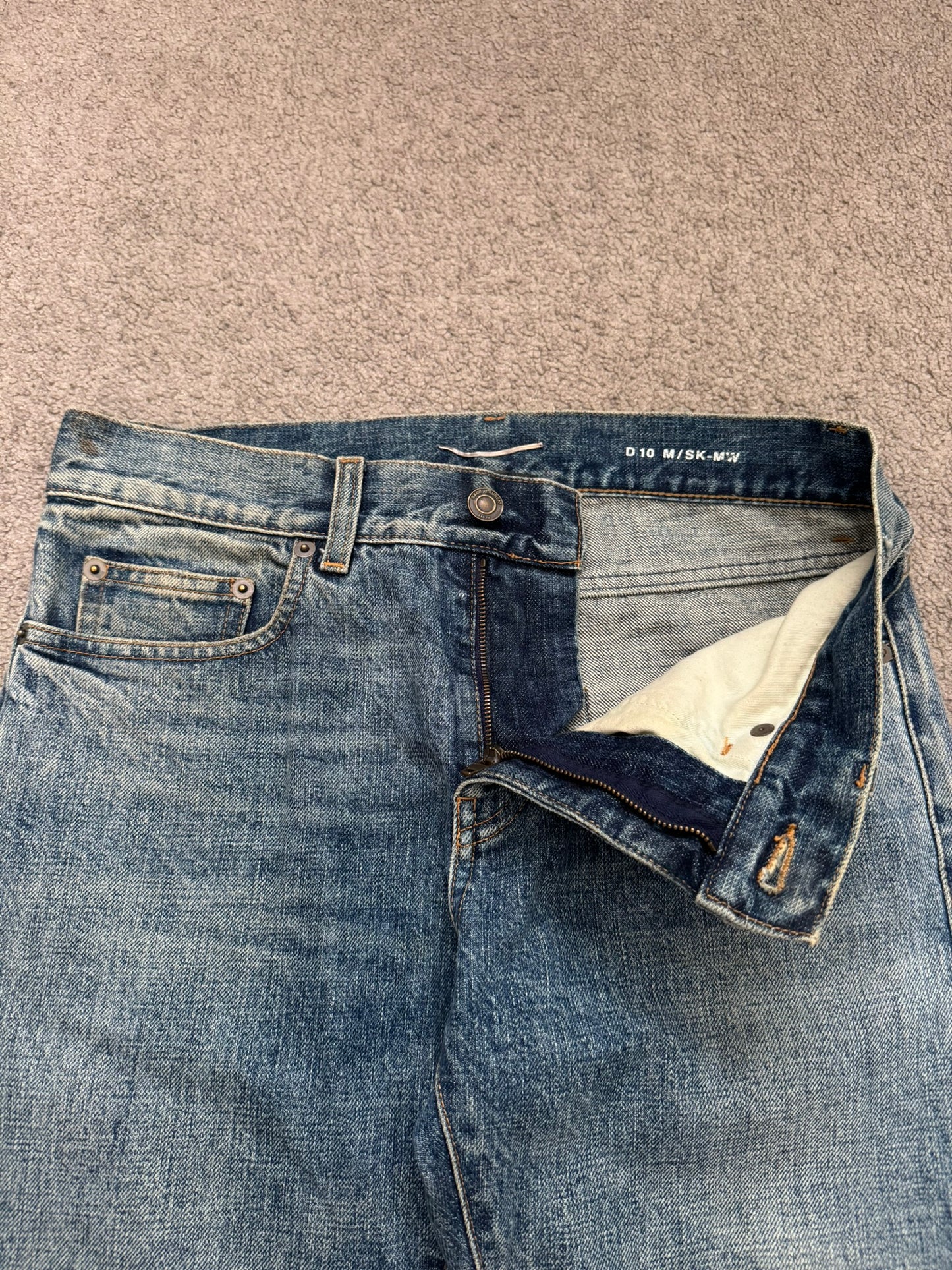 SS16 Saint Laurent by Hedi Slimane Washed Selvedge D10 Denim Jeans