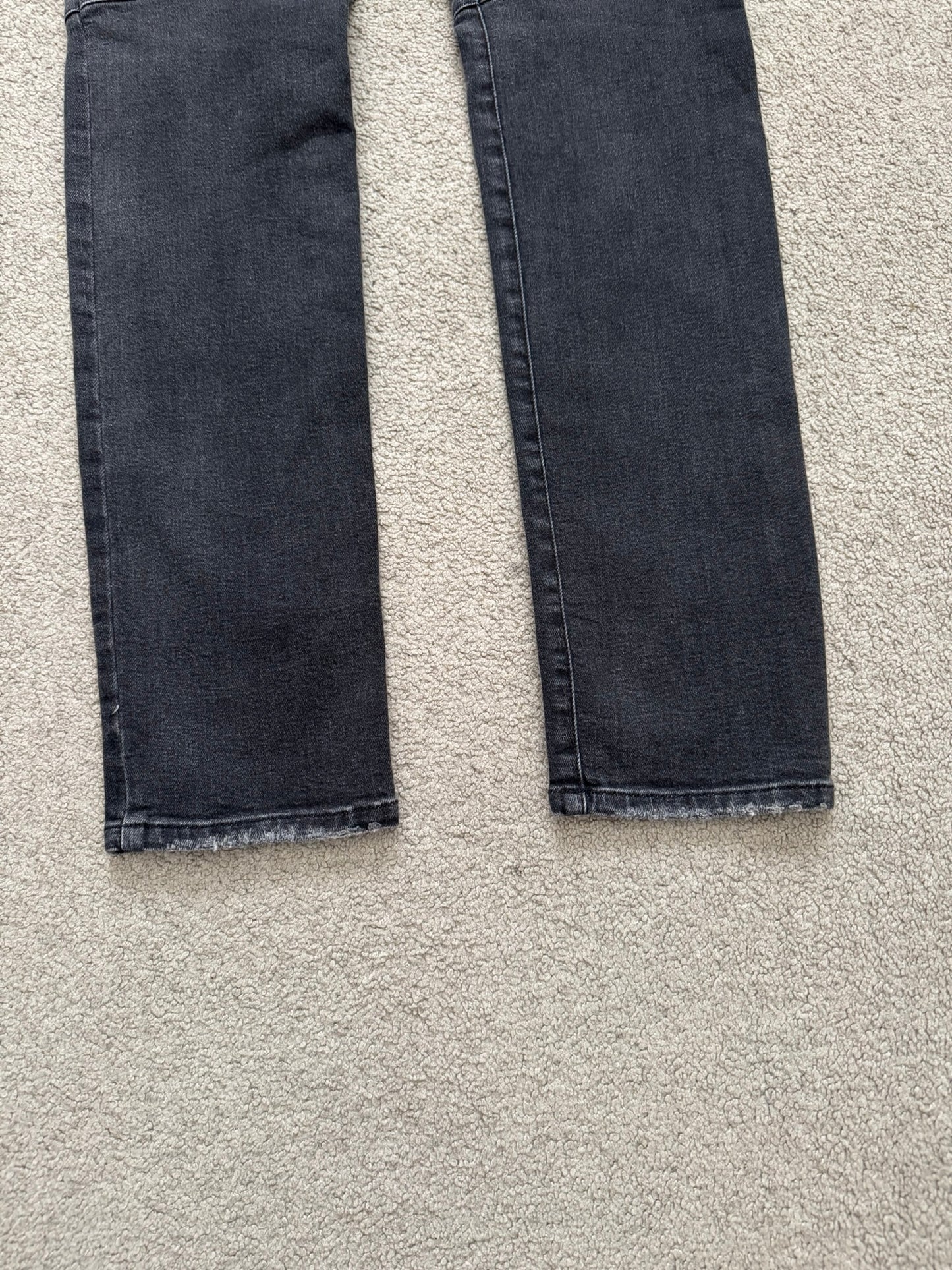Balmain by Olivier Rousteing Distressed Zip Biker Denim Jeans