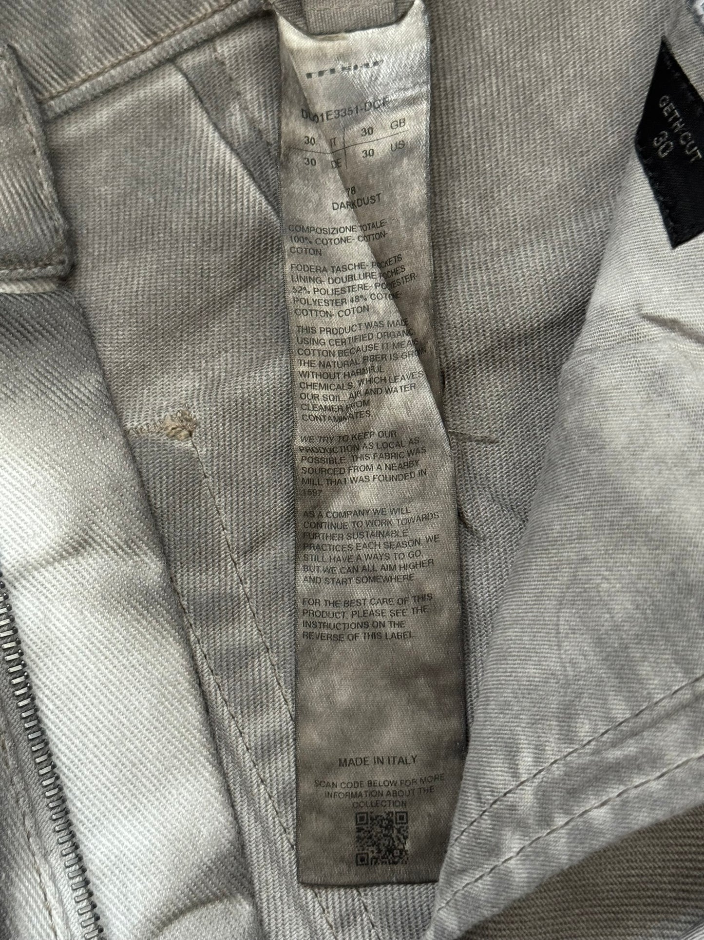 New SS25 Rick Owens DRKSHDW Waxed Dark Dust Geth Denim Jeans