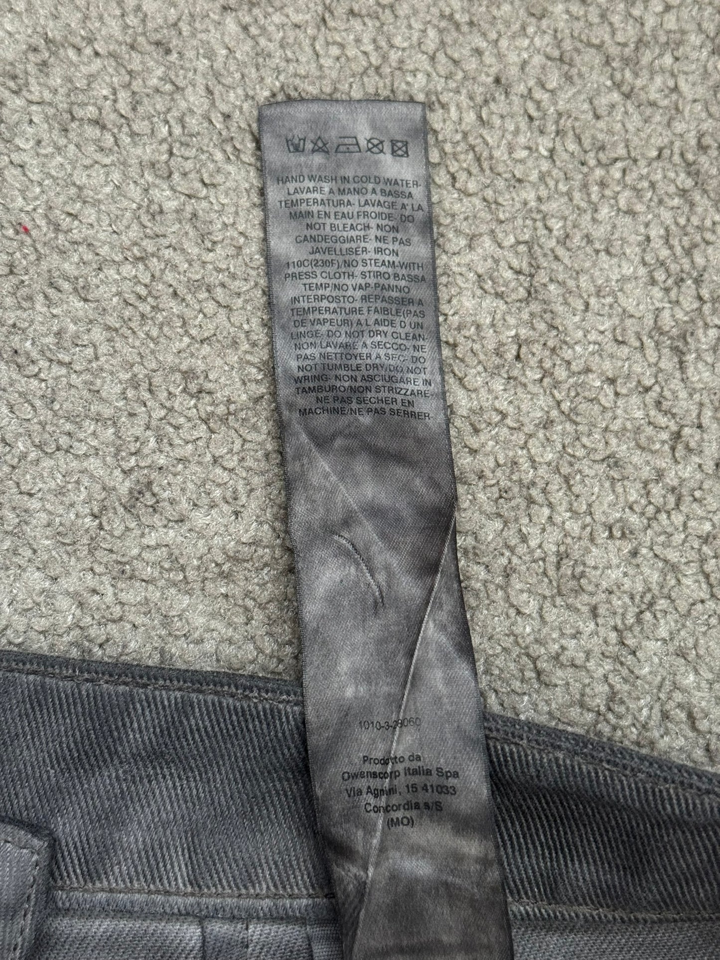 New SS25 Rick Owens DRKSHDW Waxed Dark Dust Geth Denim Jeans