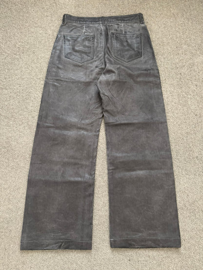New SS25 Rick Owens DRKSHDW Waxed Dark Dust Geth Denim Jeans