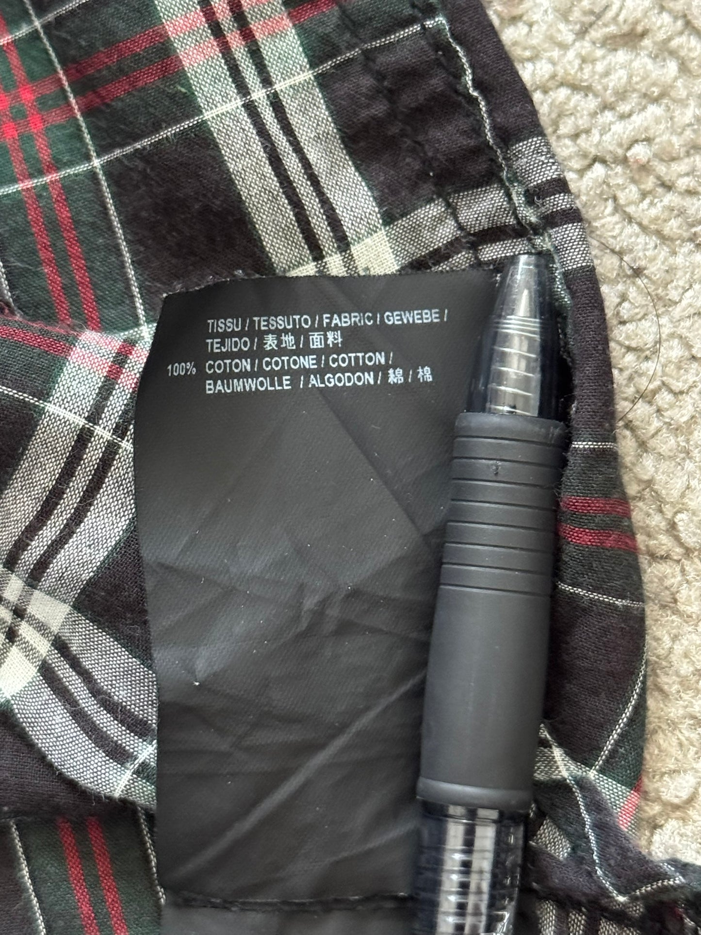 SS16 Saint Laurent by Hedi Slimane Western Snap Plaid Shirt