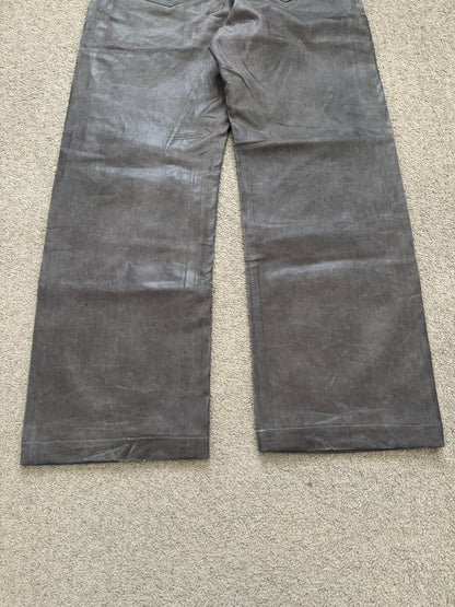 New SS25 Rick Owens DRKSHDW Waxed Dark Dust Geth Denim Jeans