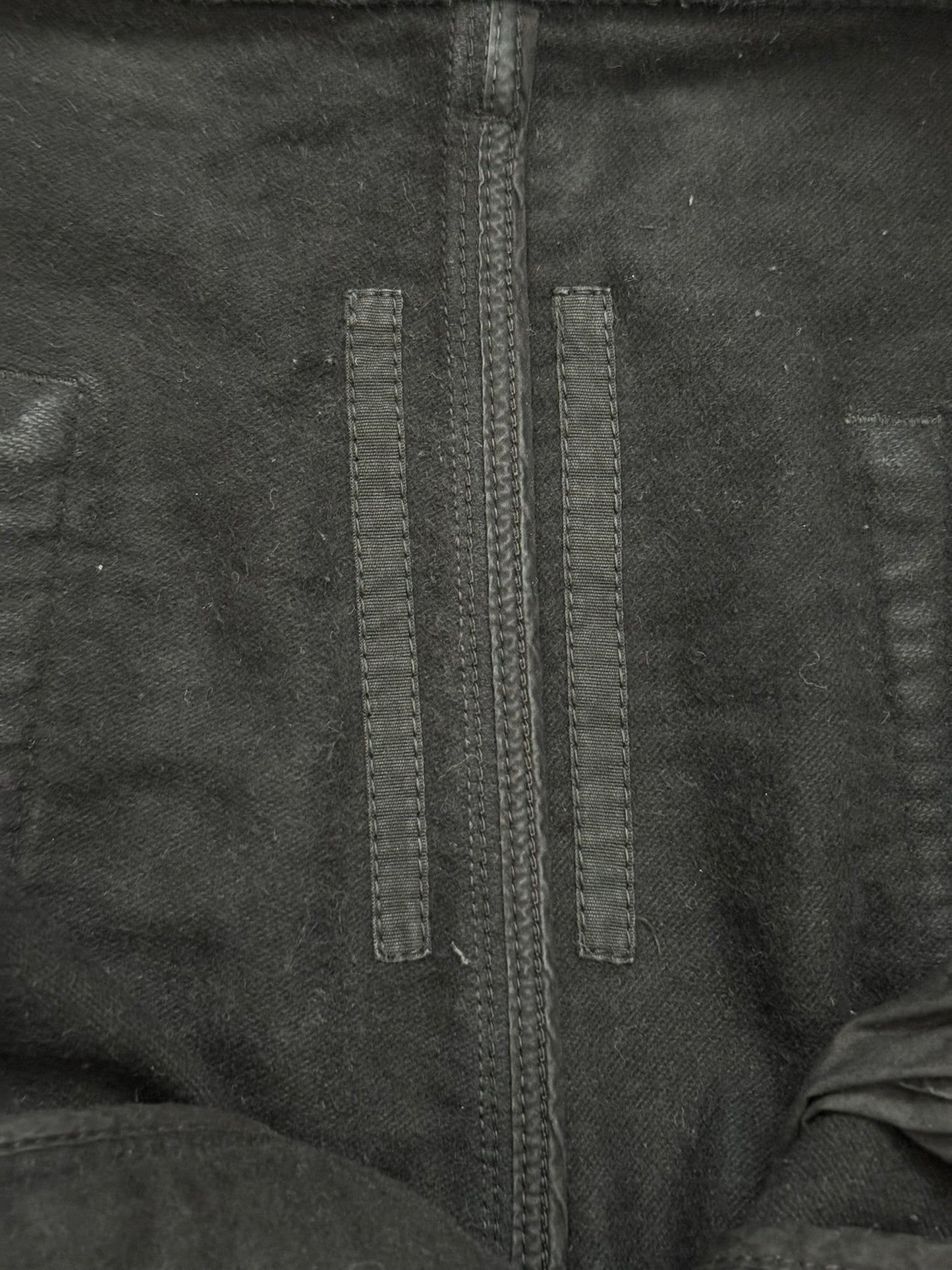 FW24 Rick Owens DRKSHDW Black Cotton Moleskin Geth Cut Jeans