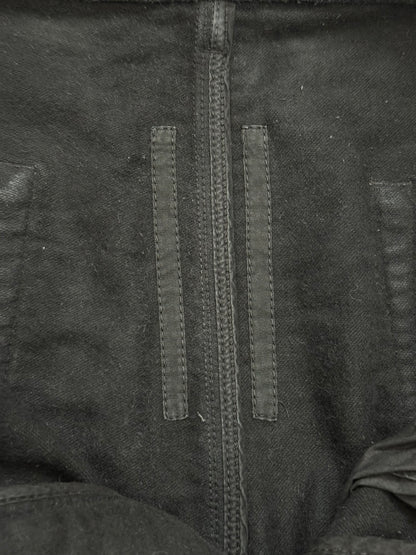 FW24 Rick Owens DRKSHDW Black Cotton Moleskin Geth Cut Jeans