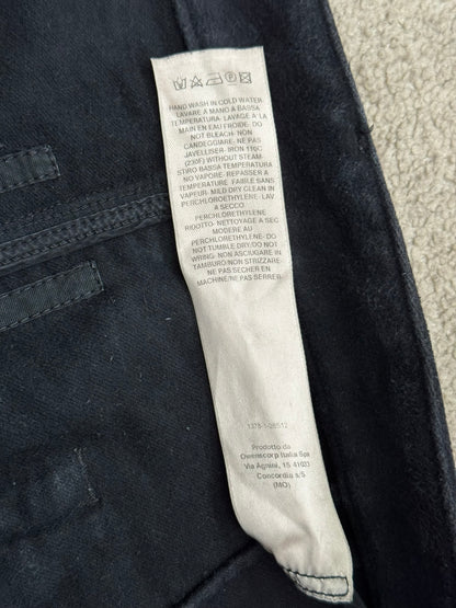 FW24 Rick Owens DRKSHDW Black Cotton Moleskin Geth Cut Jeans