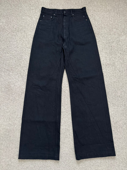 FW22 Rick Owens DRKSHDW MIJ Black Selvedge Geth Denim Jeans