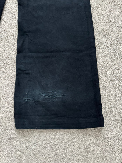FW24 Rick Owens DRKSHDW Black Cotton Moleskin Geth Cut Jeans