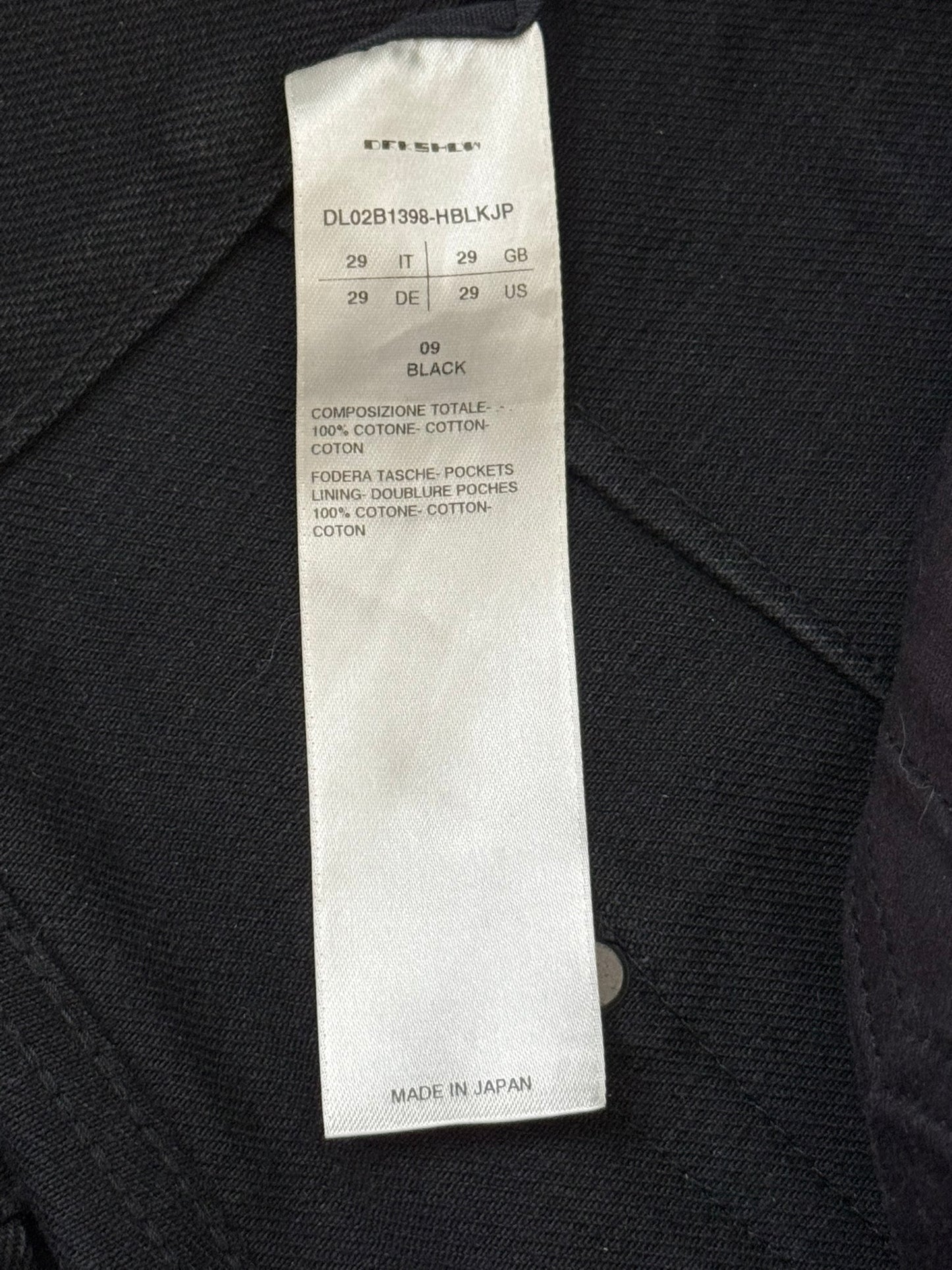 FW22 Rick Owens DRKSHDW MIJ Black Selvedge Geth Denim Jeans