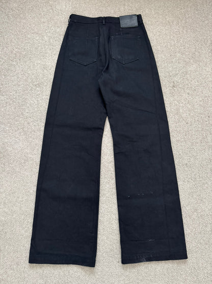 FW22 Rick Owens DRKSHDW MIJ Black Selvedge Geth Denim Jeans