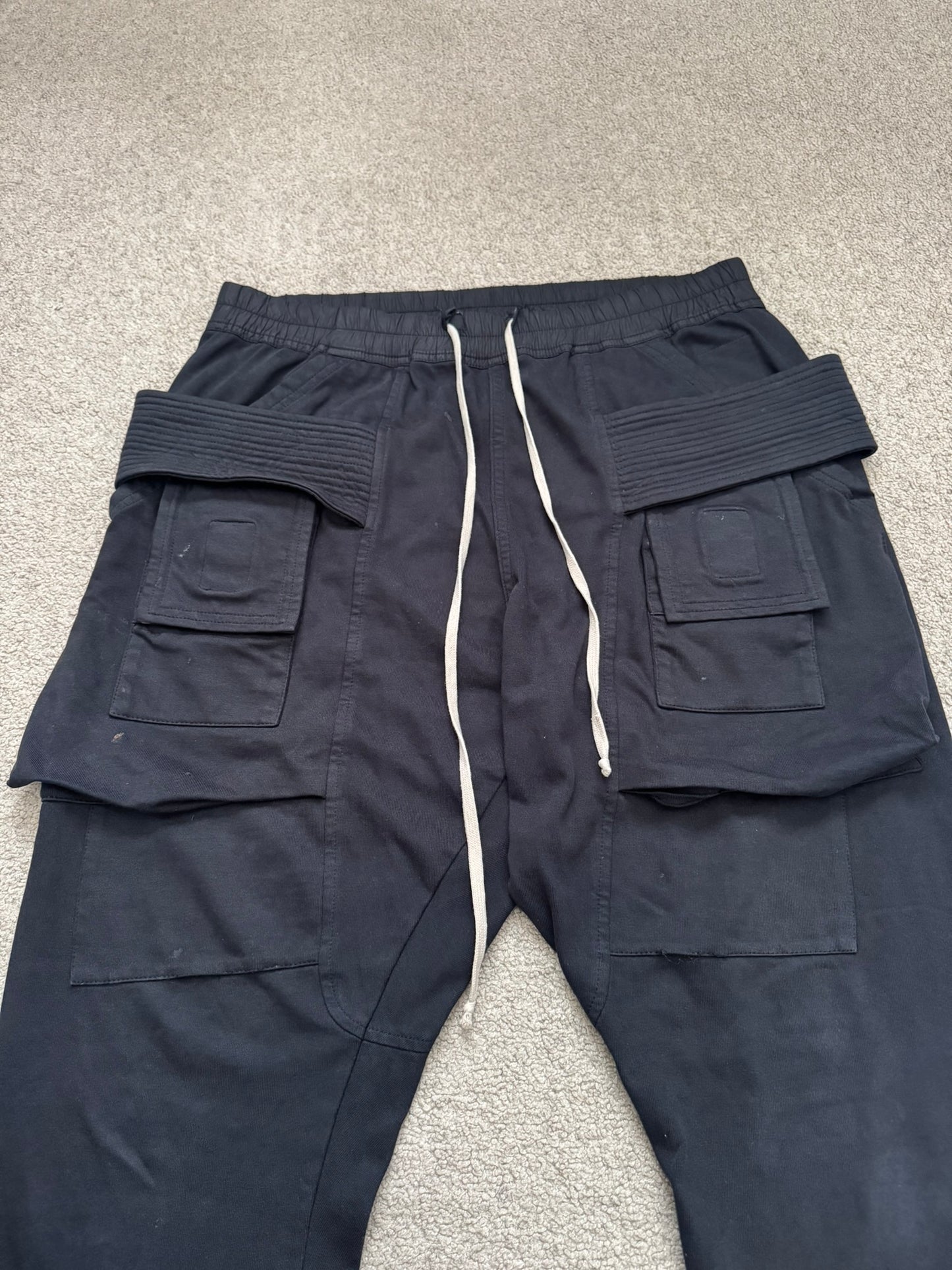 FW19 Rick Owens DRKSHDW Black Creatch Cargo Pants