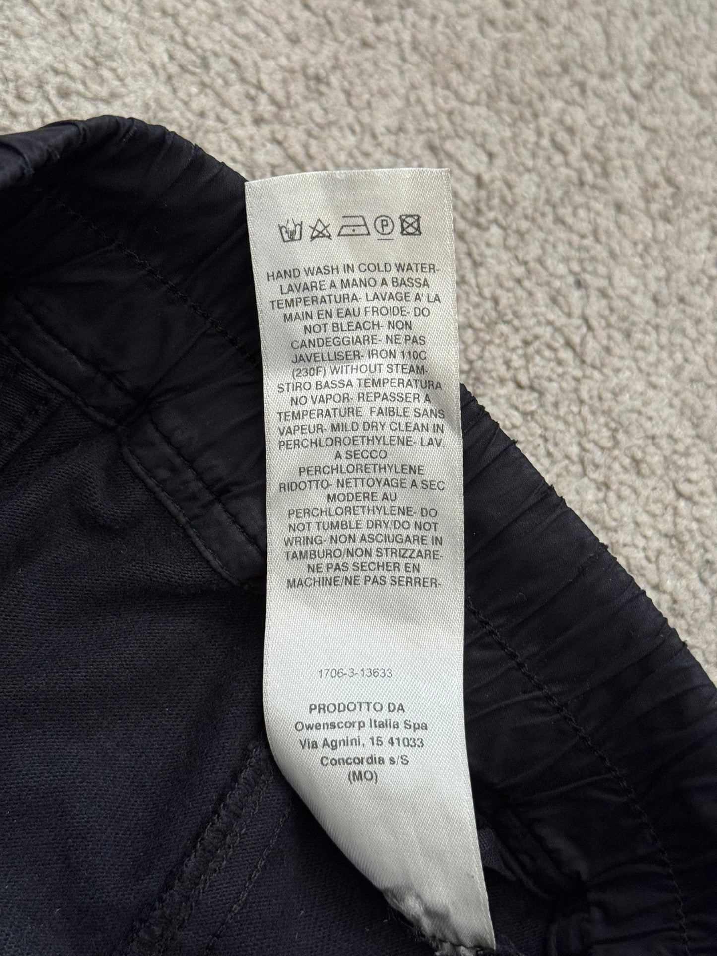 FW19 Rick Owens DRKSHDW Black Creatch Cargo Pants