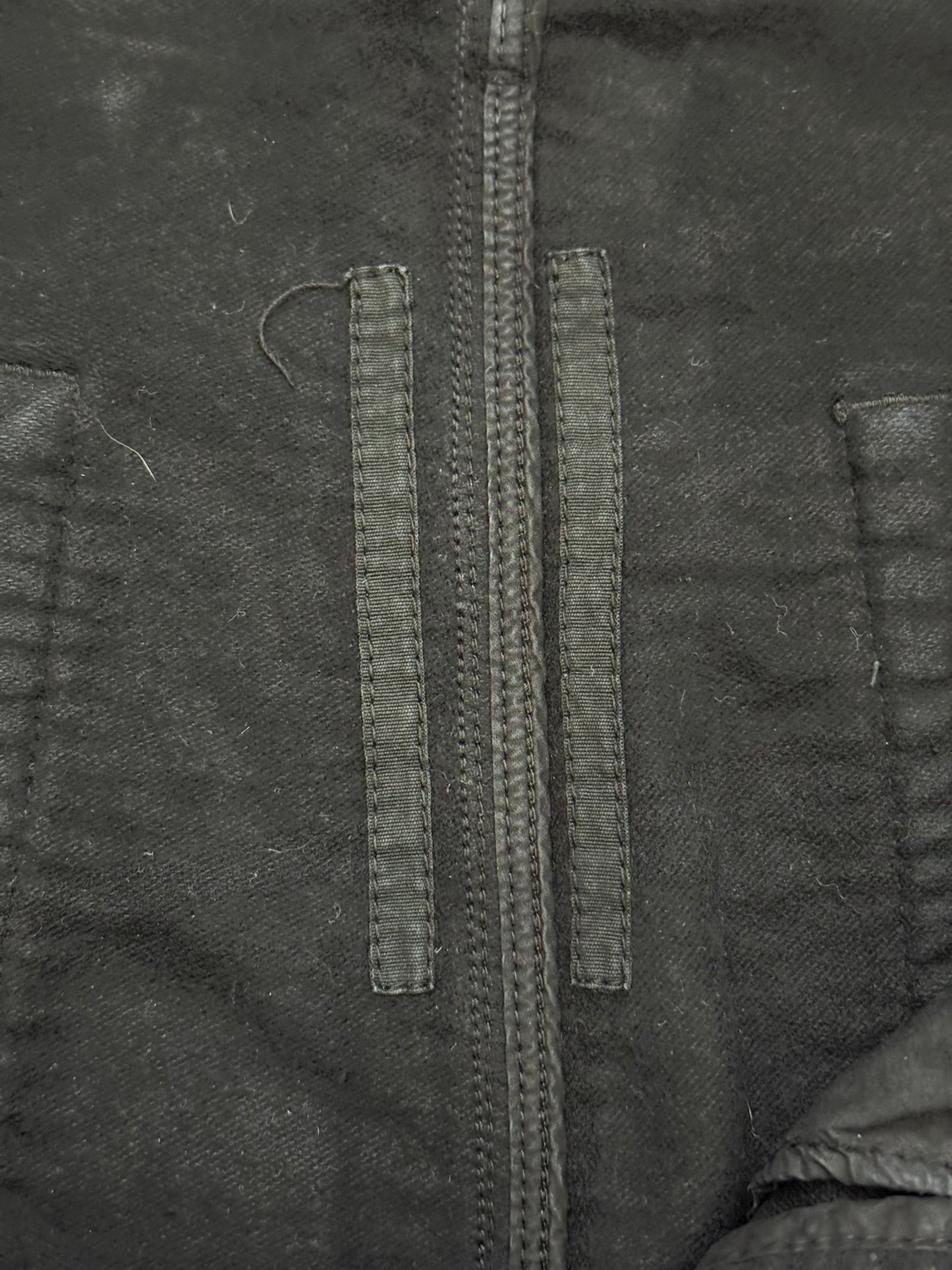 FW24 Rick Owens DRKSHDW Black Cotton Moleskin Geth Cut Jeans