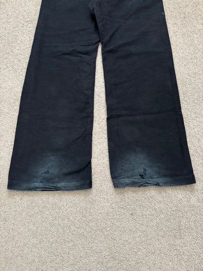 FW24 Rick Owens DRKSHDW Black Cotton Moleskin Geth Cut Jeans