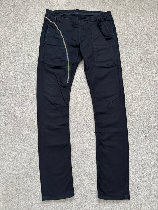 FW14 Rick Owens DRKSHDW "Moody" Black Aircut Denim Jeans