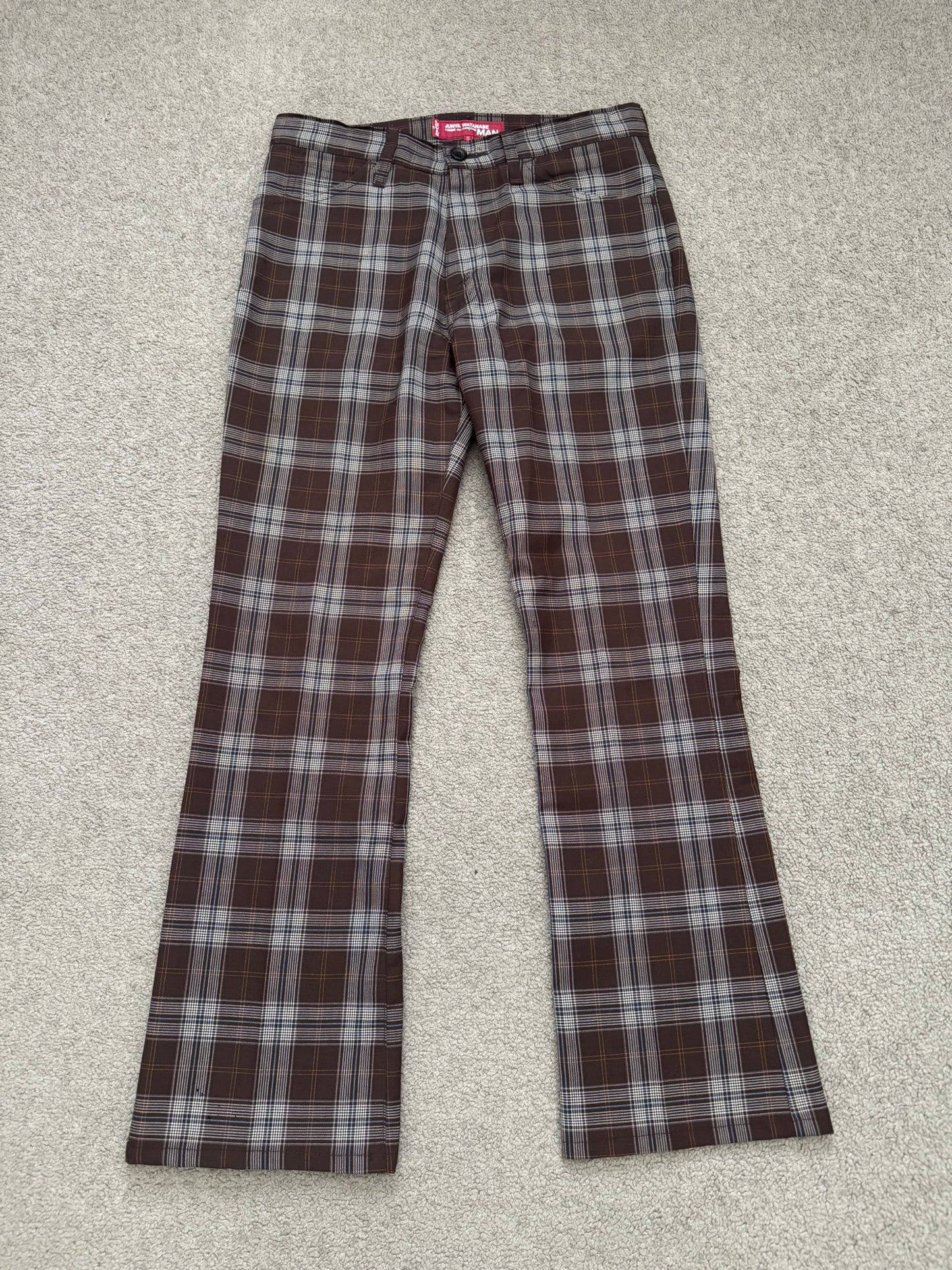 AW02 Junya Watanabe x Levis Plaid Bootcut Flared Pants