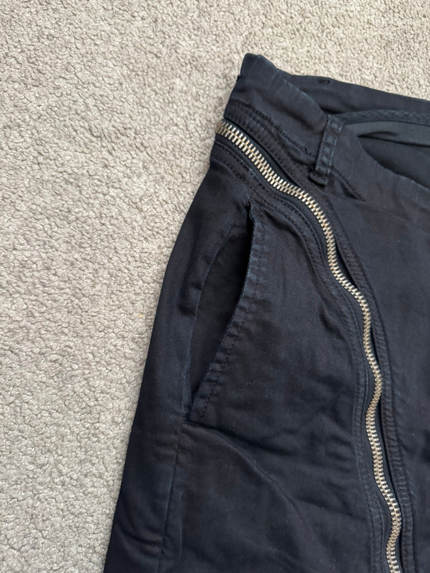 FW14 Rick Owens DRKSHDW "Moody" Black Aircut Denim Jeans
