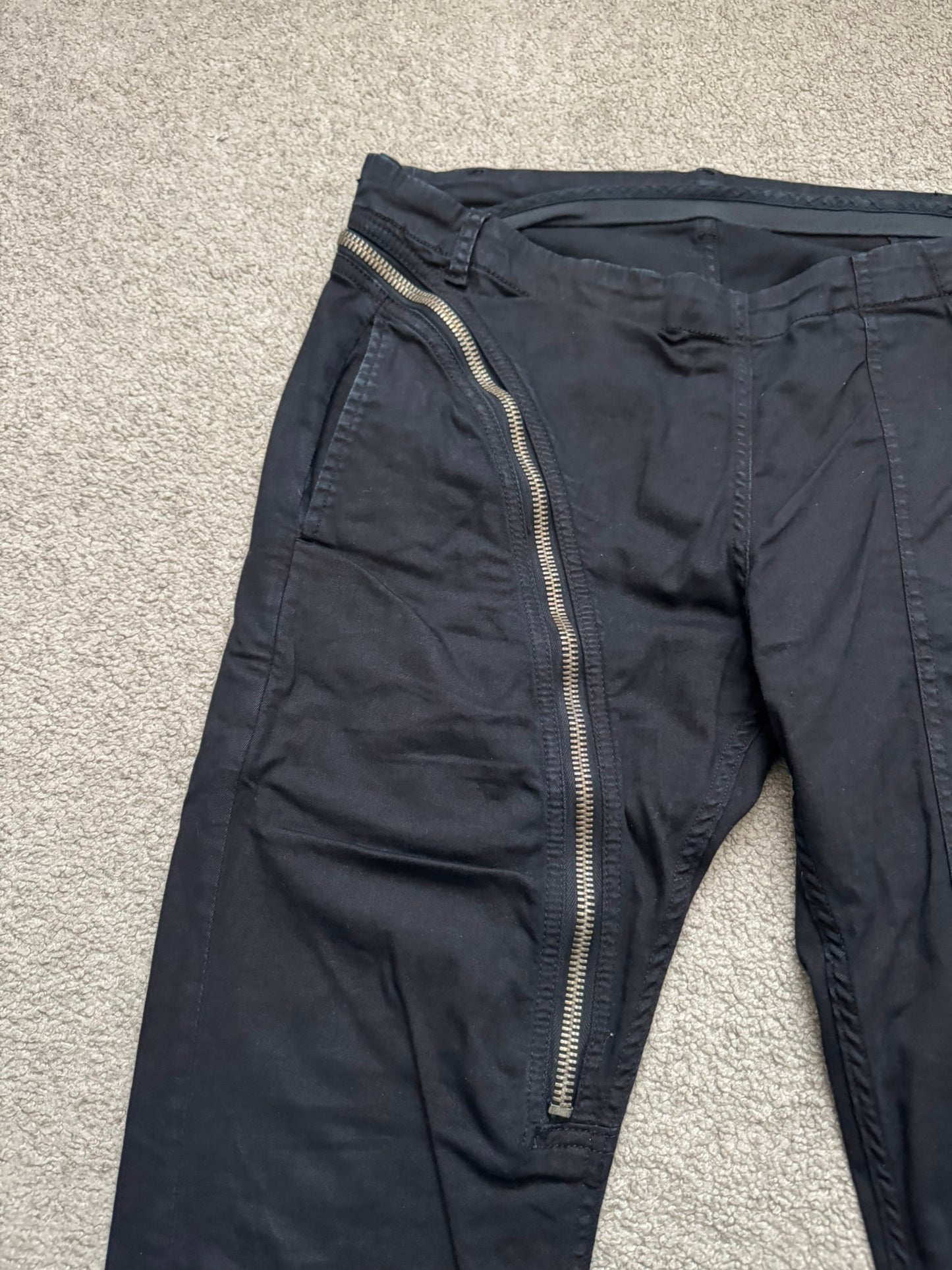 FW14 Rick Owens DRKSHDW "Moody" Black Aircut Denim Jeans