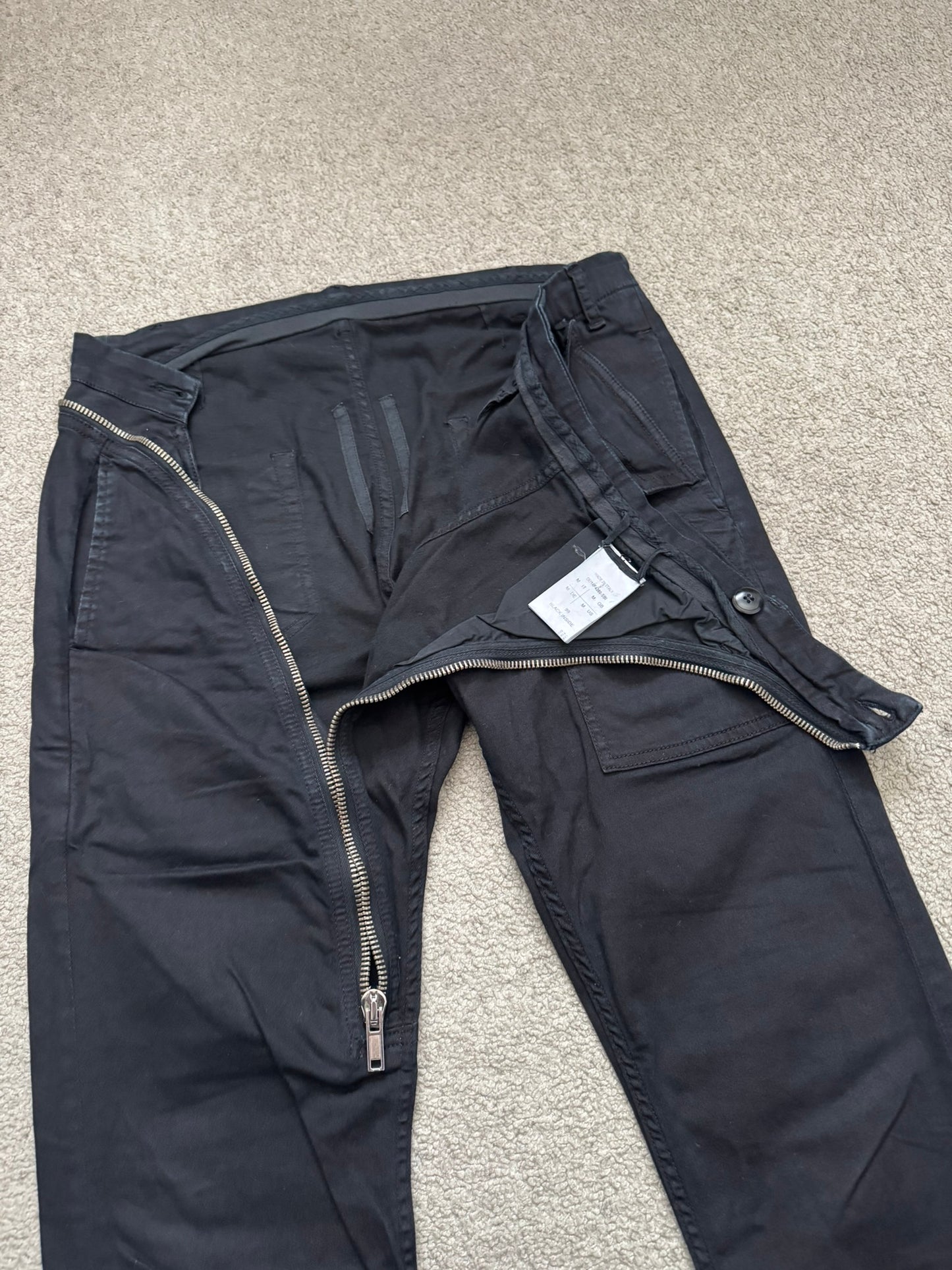 FW14 Rick Owens DRKSHDW "Moody" Black Aircut Denim Jeans