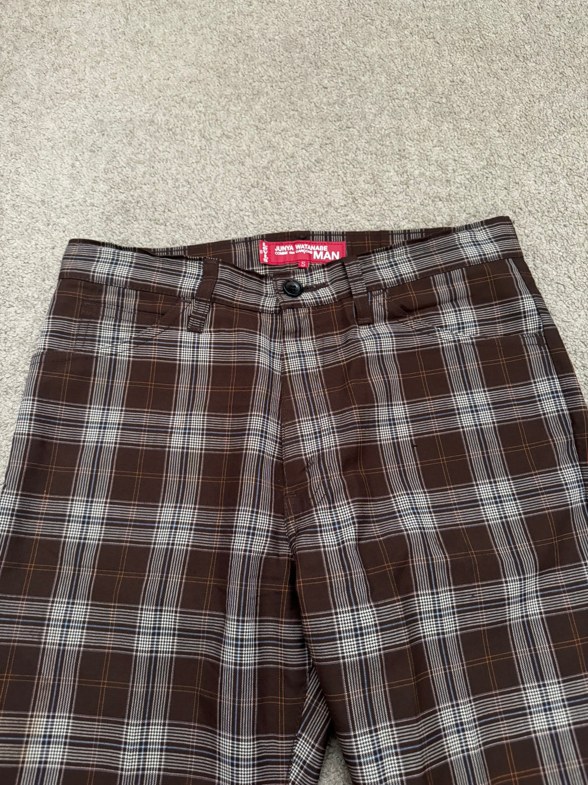AW02 Junya Watanabe x Levis Plaid Bootcut Flared Pants
