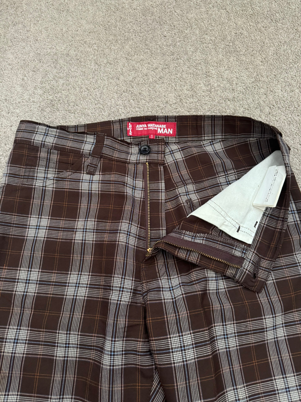 AW02 Junya Watanabe x Levis Plaid Bootcut Flared Pants