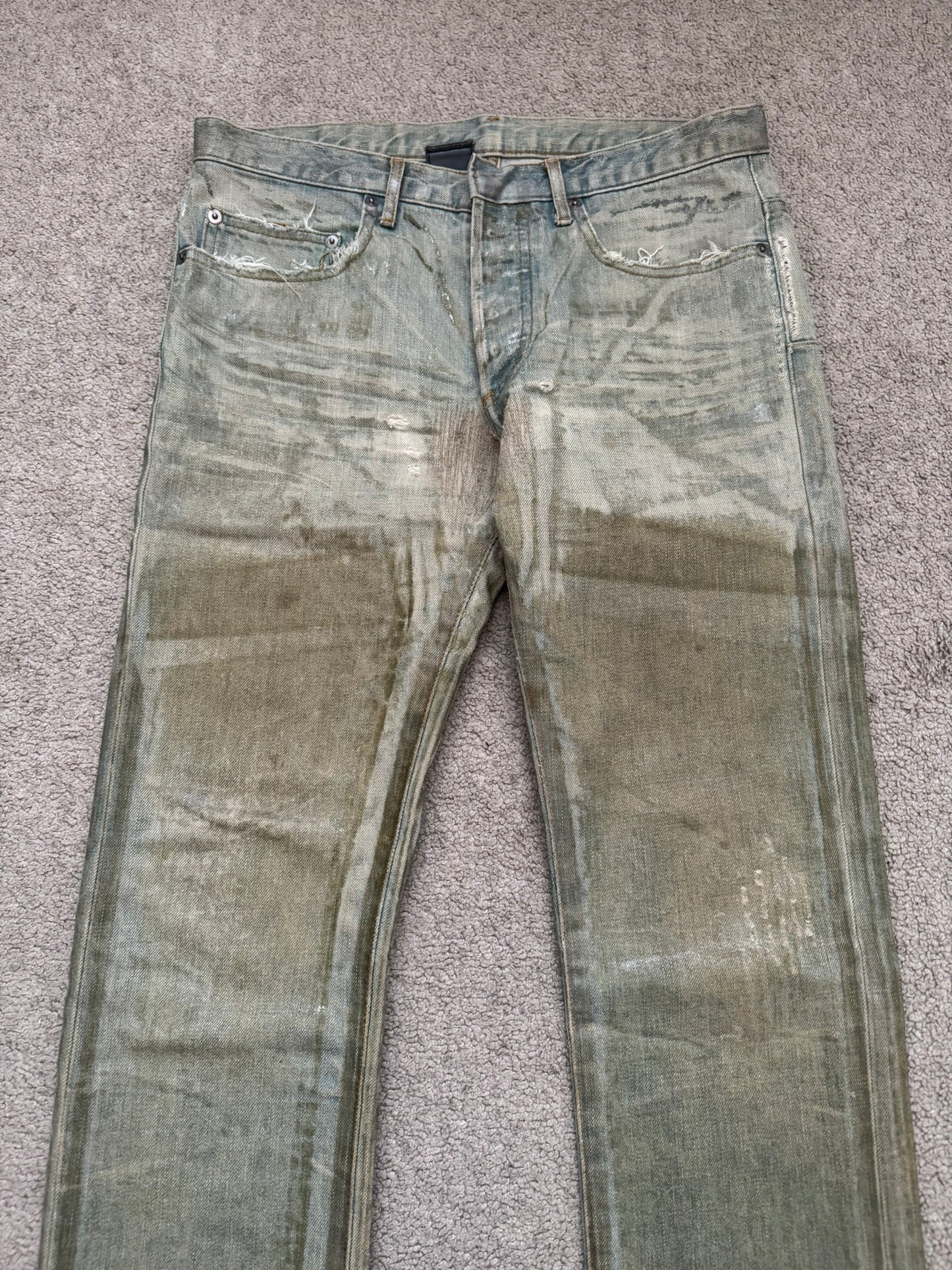 SS04 Dior Homme by Hedi Slimane “Bleu Claire” Waxed Denim Jeans