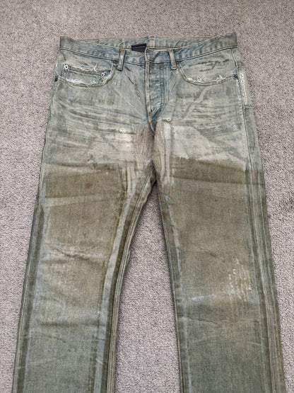 SS04 Dior Homme by Hedi Slimane “Bleu Claire” Waxed Denim Jeans