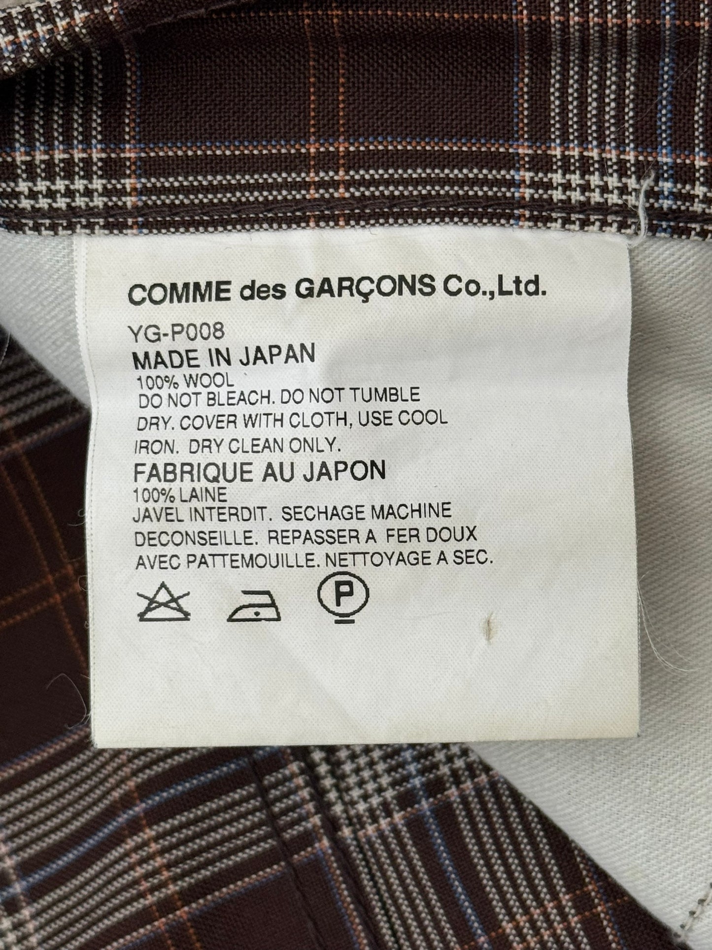 AW02 Junya Watanabe x Levis Plaid Bootcut Flared Pants