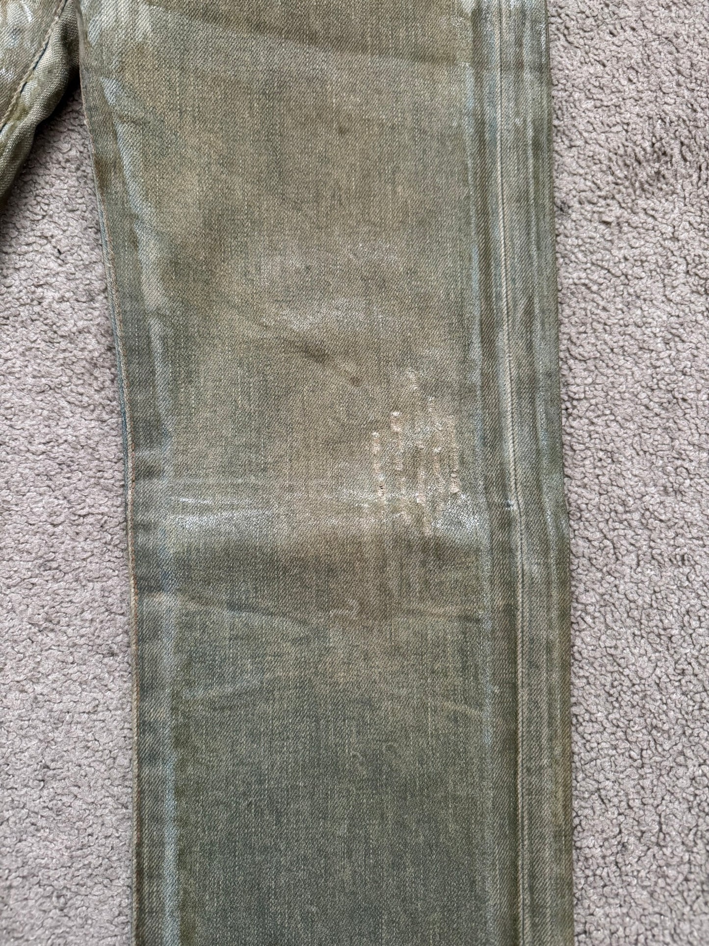 SS04 Dior Homme by Hedi Slimane “Bleu Claire” Waxed Denim Jeans
