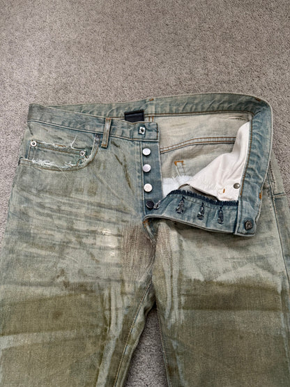 SS04 Dior Homme by Hedi Slimane “Bleu Claire” Waxed Denim Jeans