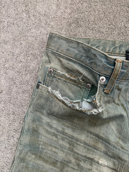 SS04 Dior Homme by Hedi Slimane “Bleu Claire” Waxed Denim Jeans