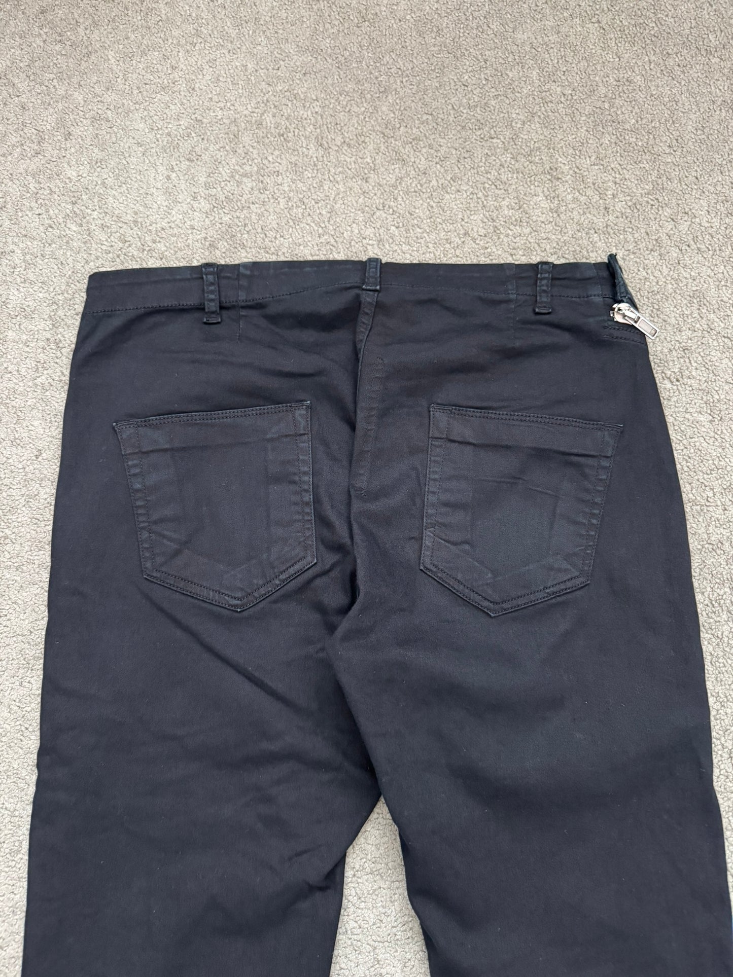 FW14 Rick Owens DRKSHDW "Moody" Black Aircut Denim Jeans