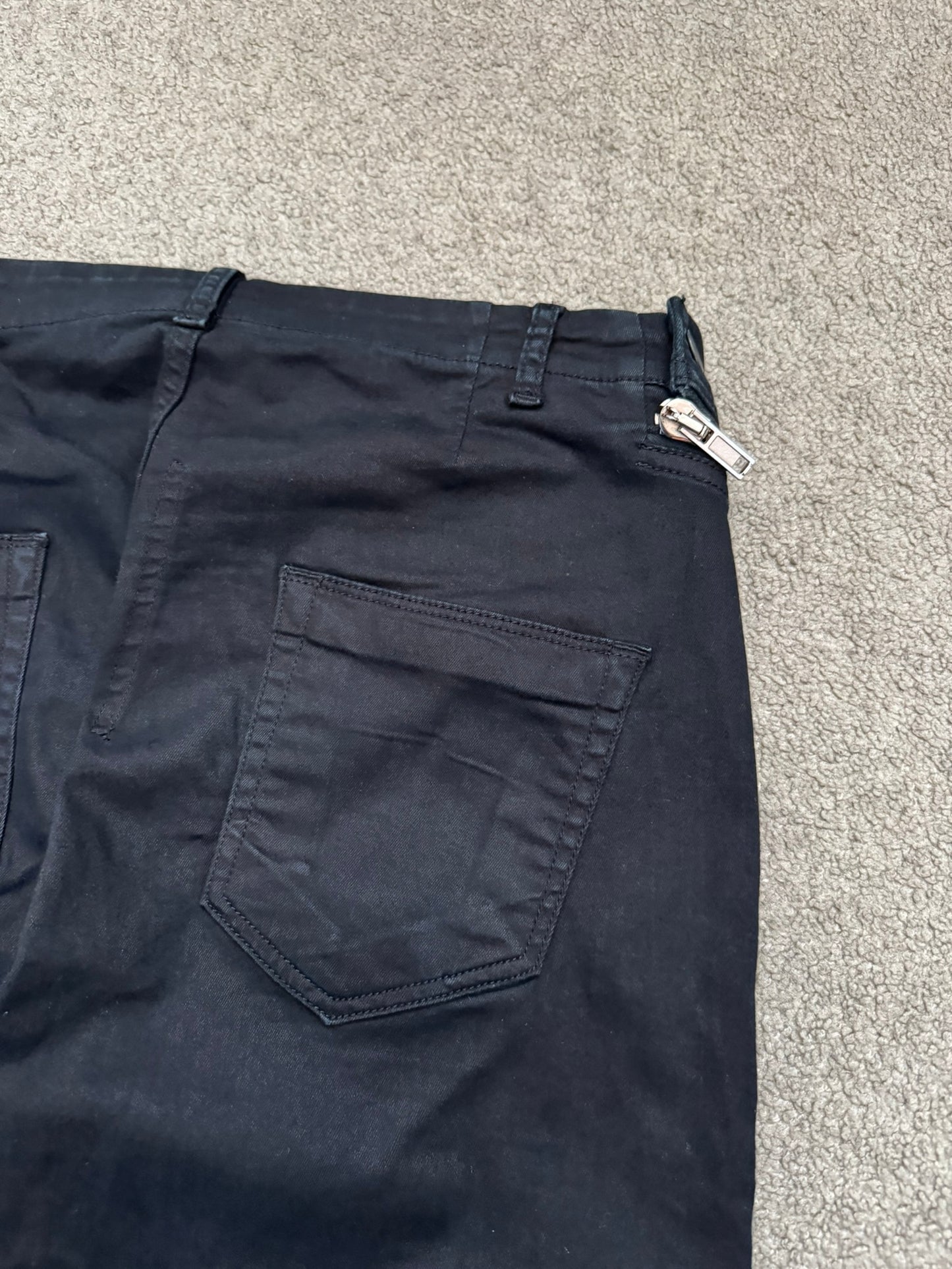 FW14 Rick Owens DRKSHDW "Moody" Black Aircut Denim Jeans