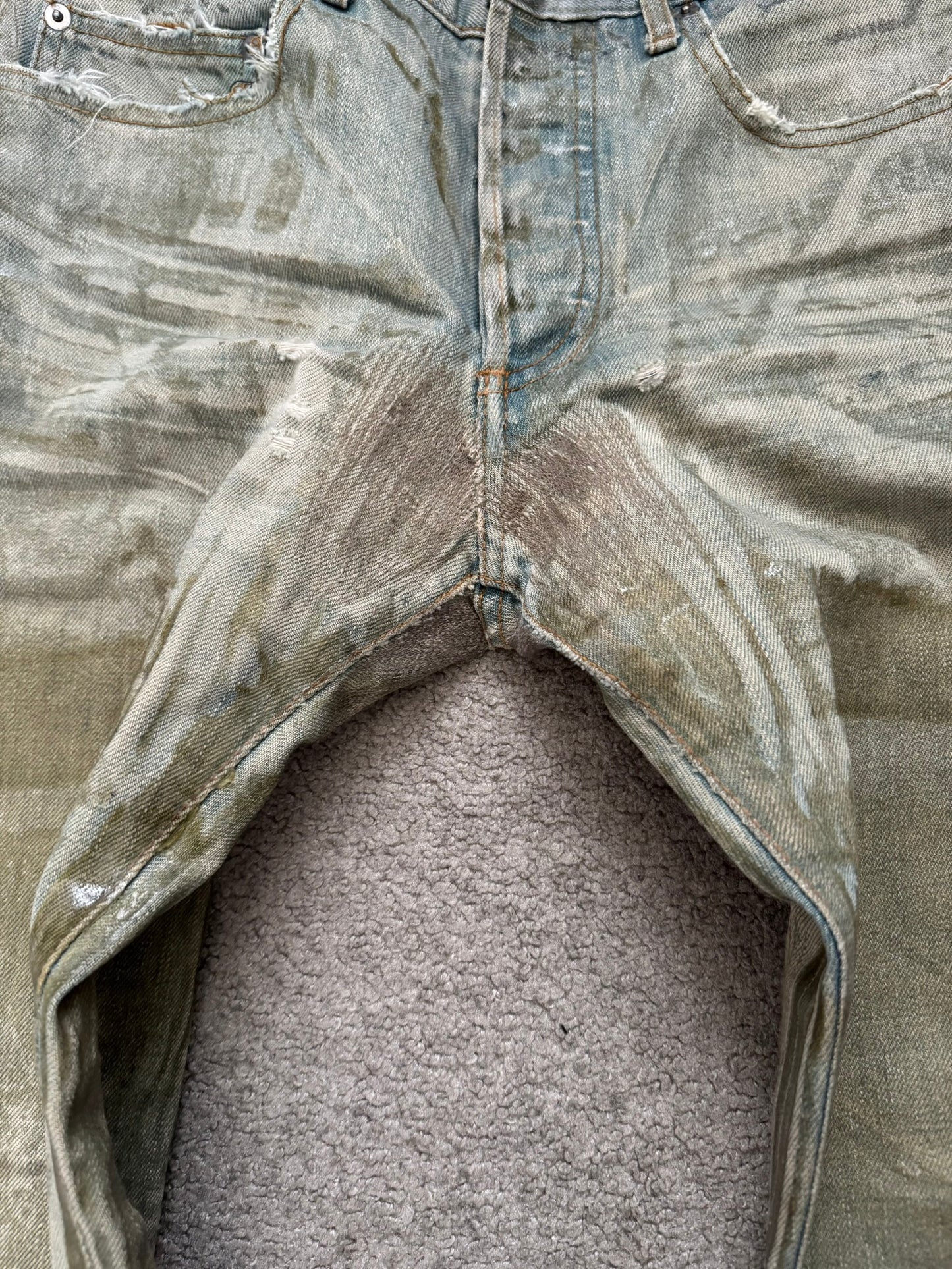 SS04 Dior Homme by Hedi Slimane “Bleu Claire” Waxed Denim Jeans