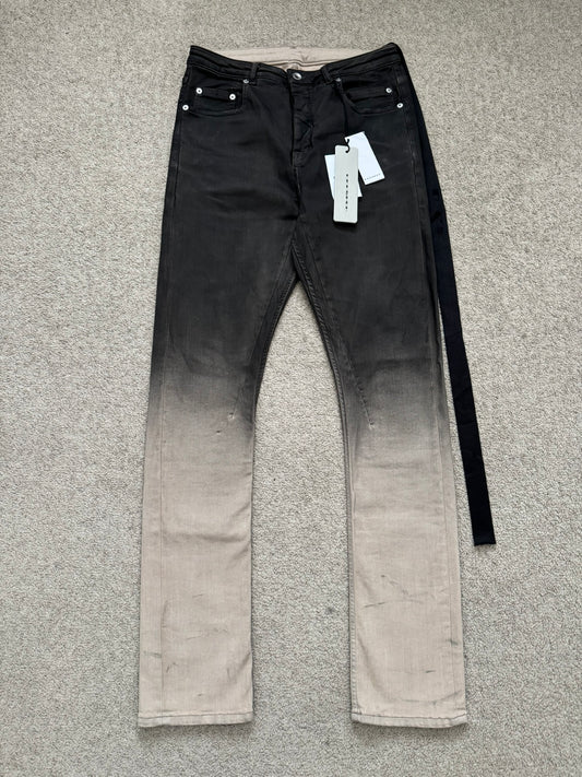 FW23 Rick Owens DRKSHDW Pearl Degrade Detroit Cut Denim Jeans