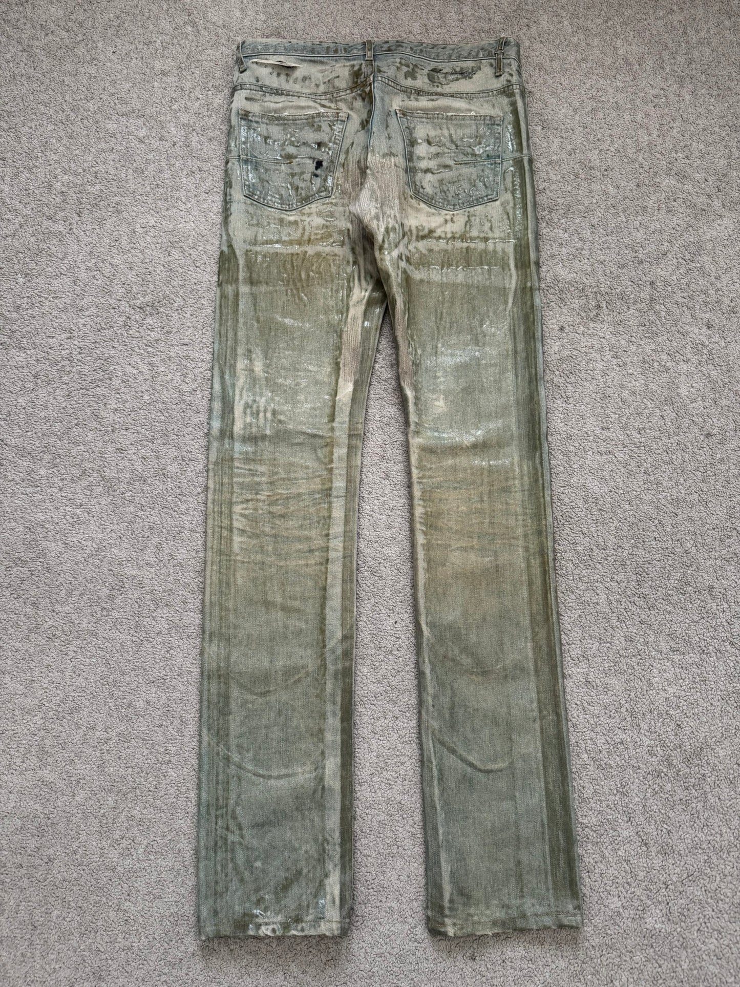 SS04 Dior Homme by Hedi Slimane “Bleu Claire” Waxed Denim Jeans