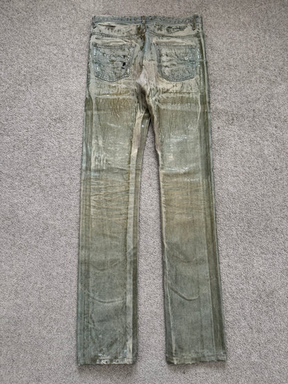 SS04 Dior Homme by Hedi Slimane “Bleu Claire” Waxed Denim Jeans